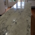 Carrara Island Bench coated with Clearstone